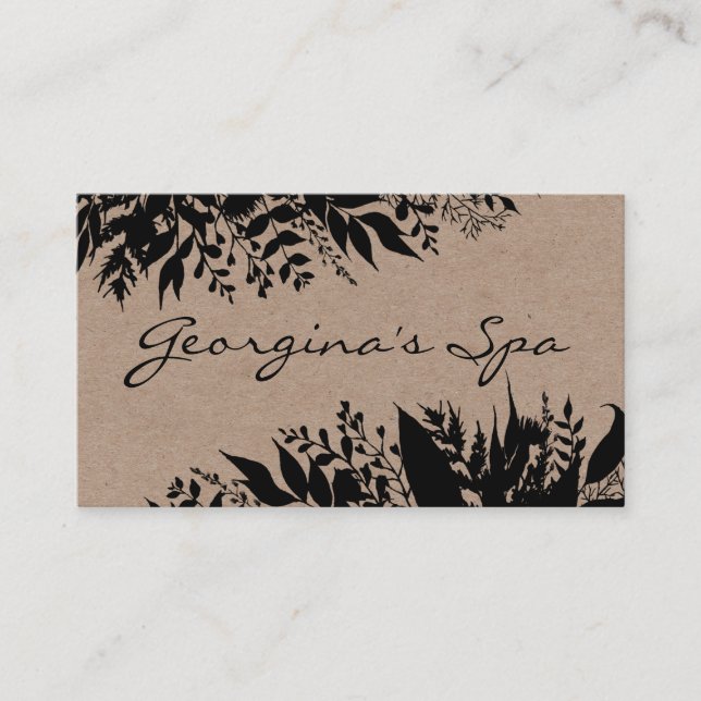 Tarjeta De Visita Negro sobre el Jabón de mantequilla de baño hecho  (Anverso)