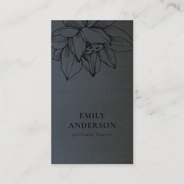 TARJETA DE VISITA NEGRO SOBRE LOTO NEGRO SIMPLE SALUD ESPIRITUAL REI (Anverso)