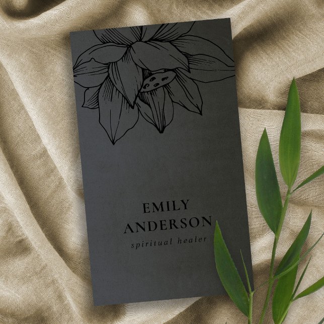 TARJETA DE VISITA NEGRO SOBRE LOTO NEGRO SIMPLE SALUD ESPIRITUAL REI (Subido por el creador)