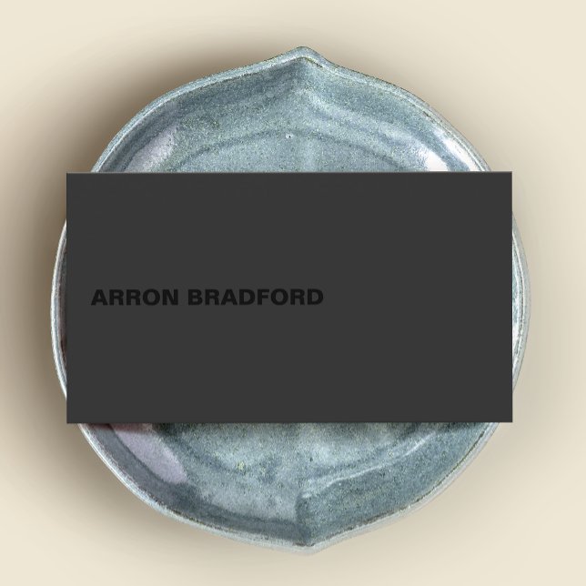 Tarjeta De Visita Negro sobre negro moderno (Subido por el creador)