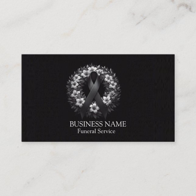 Tarjeta De Visita Negro sofisticado (Anverso)