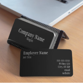 Tarjeta De Visita Negro sólido