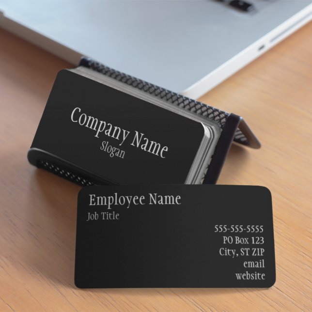 Tarjeta De Visita Negro sólido (Subido por el creador)