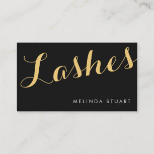 Tarjeta De Visita Negro y artista de maquillaje elegante de la