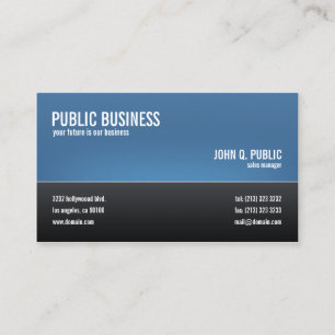 Tarjeta De Visita Negro y azul corporativo moderno