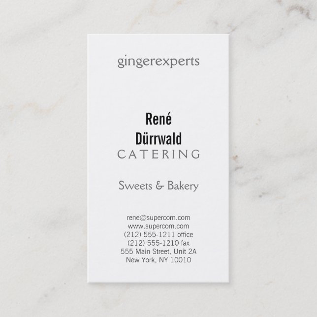 Tarjeta De Visita Negro y blanco (Anverso)