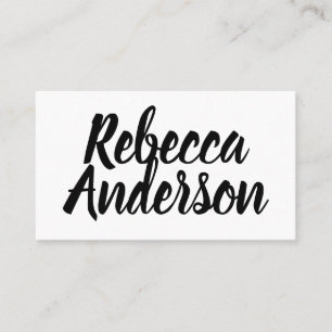 Tarjeta De Visita Negro y blanco minimalista moderno, sencillo y mod