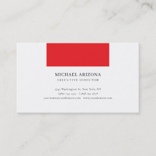 Tarjeta De Visita Negro y Blanco Minimalista Simple Moderno Plano