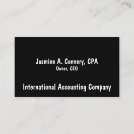 Tarjeta De Visita Negro Y Blanco Moderno