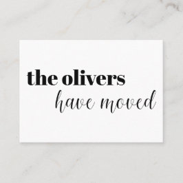 Tarjeta De Visita Negro y blanco, moderno, divertido cambio de tarje