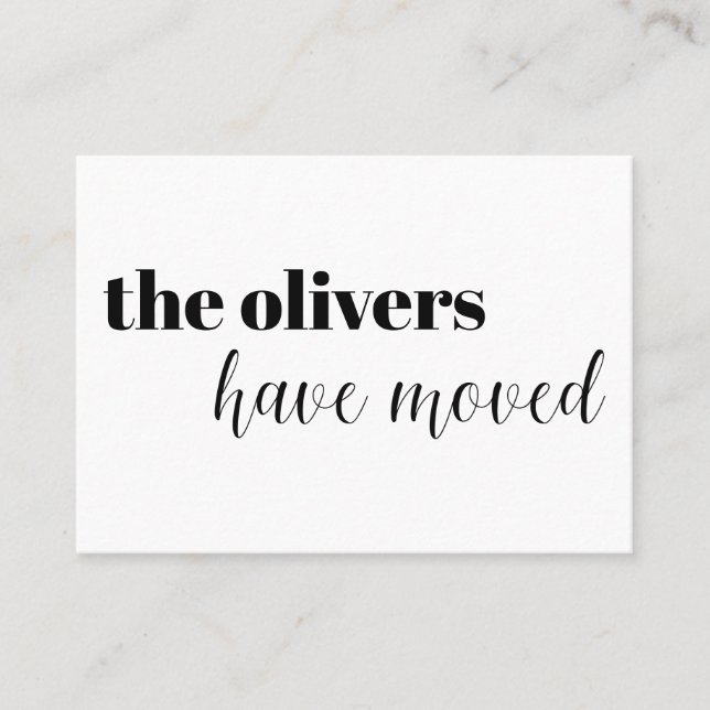 Tarjeta De Visita Negro y blanco, moderno, divertido cambio de tarje (Anverso)