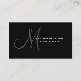 Tarjeta De Visita Negro y blanco modernos elegantes profesionales