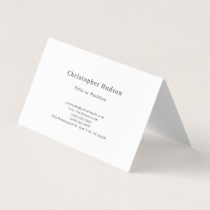 Tarjeta De Visita Negro y Blanco Simple Sencillo Minimalista