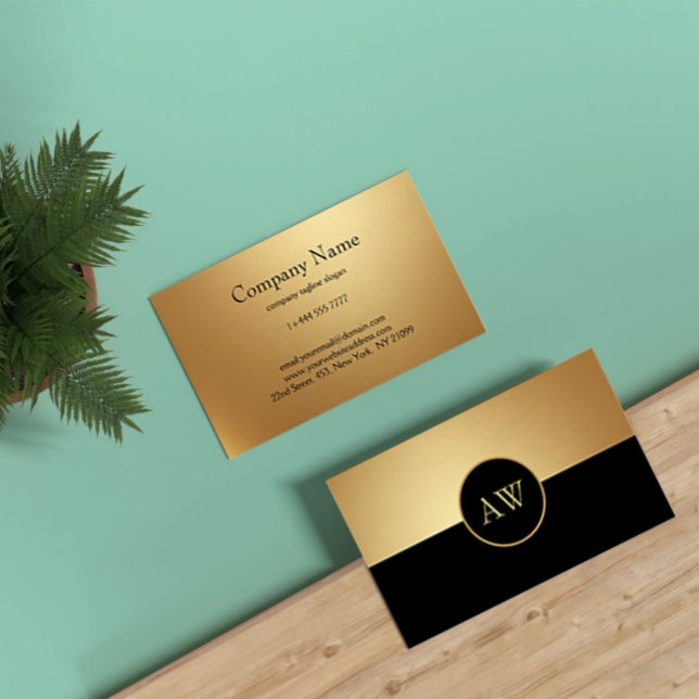 Tarjeta De Visita Negro y Dorado (Subido por el creador)