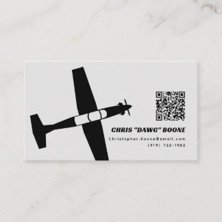 Tarjeta De Visita Negro y gris moderno T-6 UPT