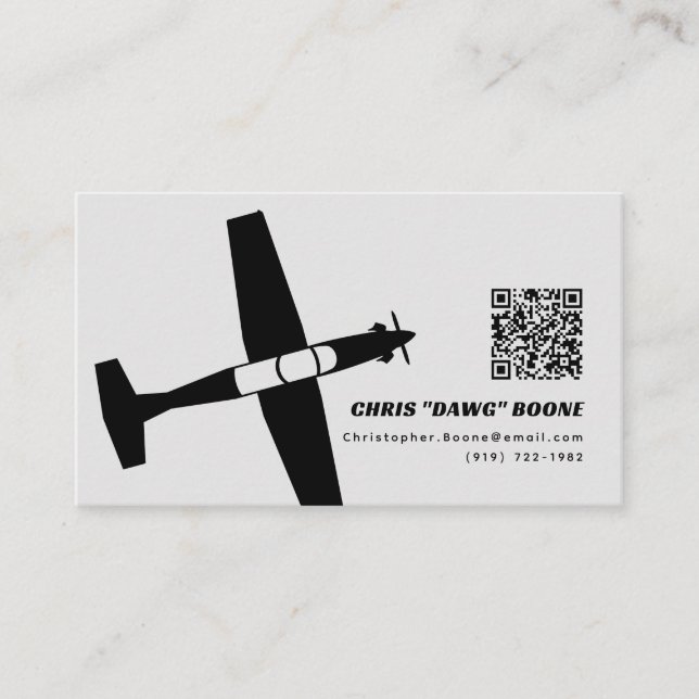Tarjeta De Visita Negro y gris moderno T-6 UPT (Anverso)