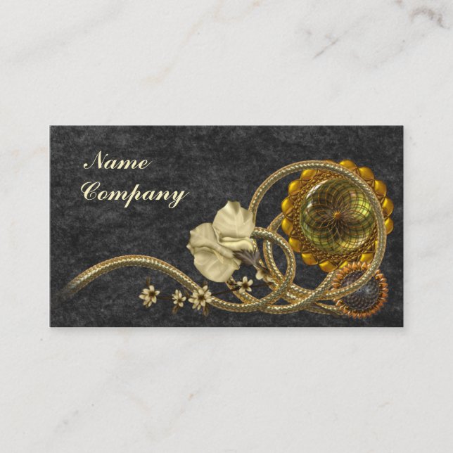 Tarjeta De Visita Negro y nostalgia del oro (Anverso)