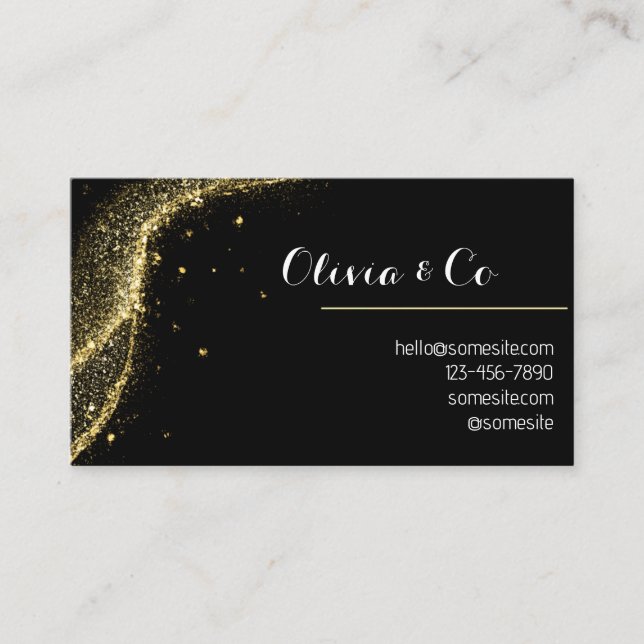 Tarjeta De Visita Negro y oro (Anverso)