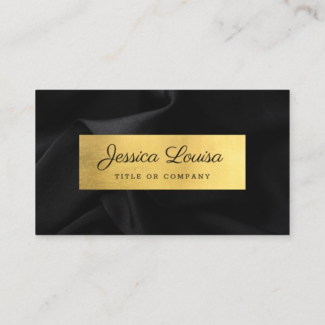 Tarjeta De Visita Negro y oro (Reverso)