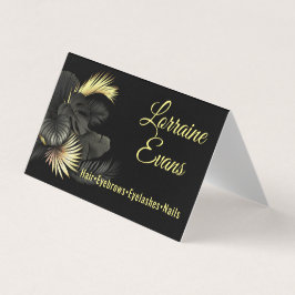 Tarjeta De Visita Negro y oro.