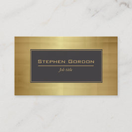 Tarjeta De Visita Negro y oro elegantes