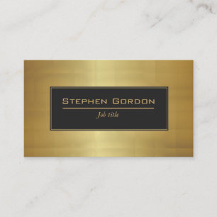 Tarjeta De Visita Negro y oro elegantes