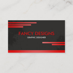 Tarjeta De Visita Negro y rojo