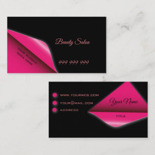 Tarjeta De Visita Negro y rosa