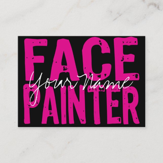 Tarjeta De Visita Negro y rosa (Anverso)