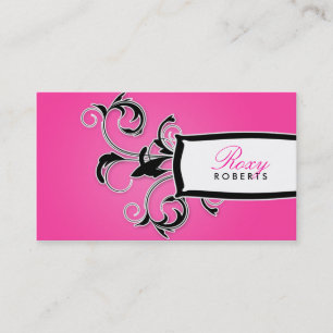 Tarjeta De Visita Negro y rosa de 311 Roxy