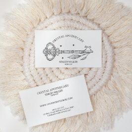 Tarjeta De Visita Negros simples y blancos de la nueva era Apothecar