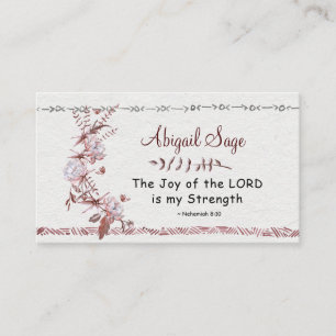 Tarjeta De Visita Nehemías 8:10 La alegría de Jehovah es mi fuerza