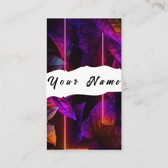 Tarjeta De Visita Neon (Anverso)