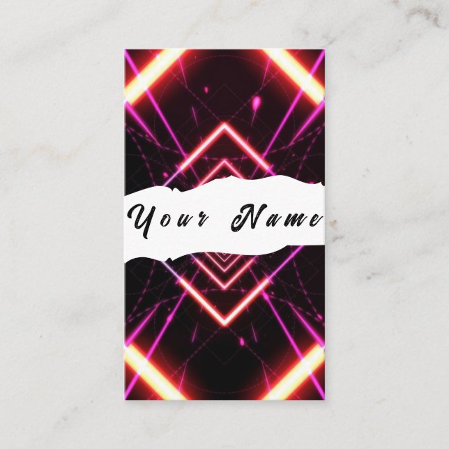 Tarjeta De Visita Neon Business Card (Anverso)
