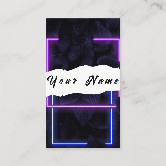 Tarjeta De Visita Neon Business Card (Anverso)