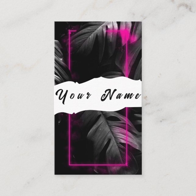 Tarjeta De Visita Neon Business Card (Anverso)