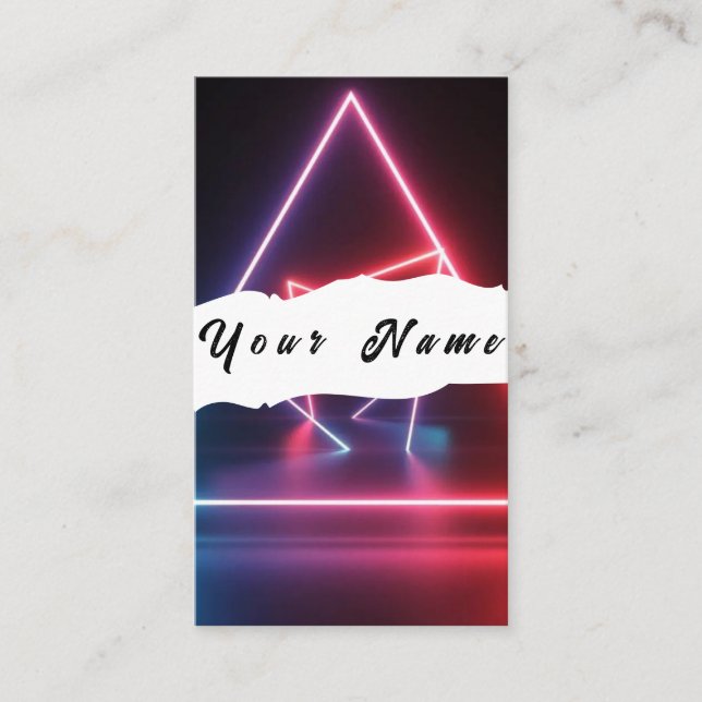 Tarjeta De Visita Neon Business Card (Anverso)