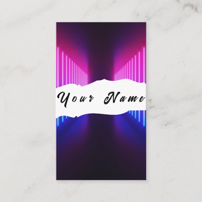 Tarjeta De Visita Neon Business Card (Anverso)