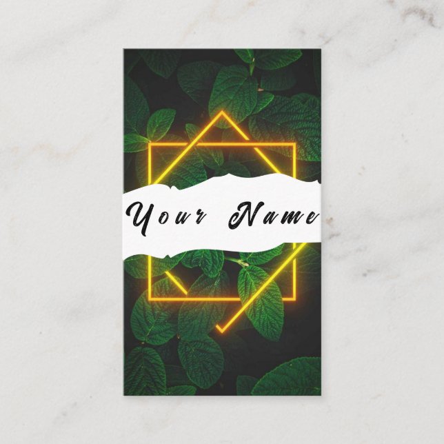 Tarjeta De Visita Neon Business Card (Anverso)