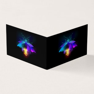 Tarjeta De Visita Neon Firefly en negro