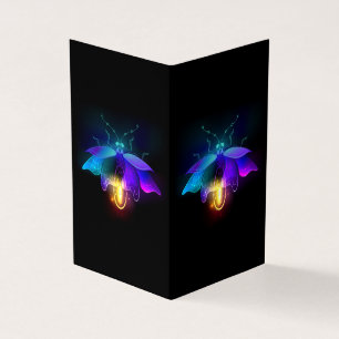 Tarjeta De Visita Neon Firefly en negro