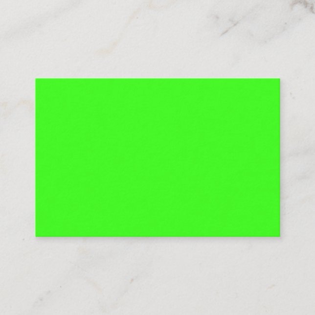 Tarjeta De Visita Neon Green Business Card – Custom Look (Anverso)