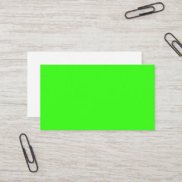 Tarjeta De Visita Neon Green Custom Business Card