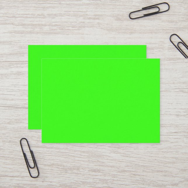 Tarjeta De Visita Neon Green Mighty Business Card (Anverso/Reverso In Situ)