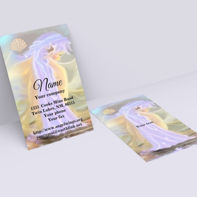Tarjeta De Visita Neon Haired Mermaid Business Card (Subido por el creador)