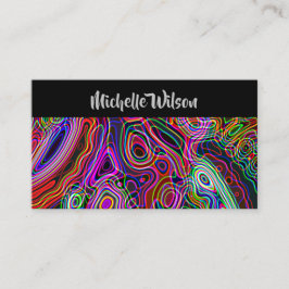 Tarjeta De Visita Neon Neon Rainbow Modern