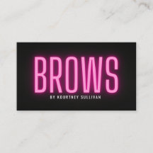 Neon Pink Black Brow Technician Beauty