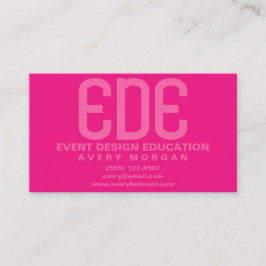 Tarjeta De Visita Neon Pink Minimal