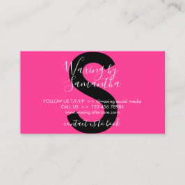 Tarjeta De Visita Neon Pink Waxing después del cuidado