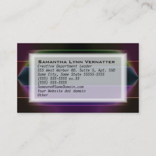 Tarjeta De Visita Neon Rainbow Stripes